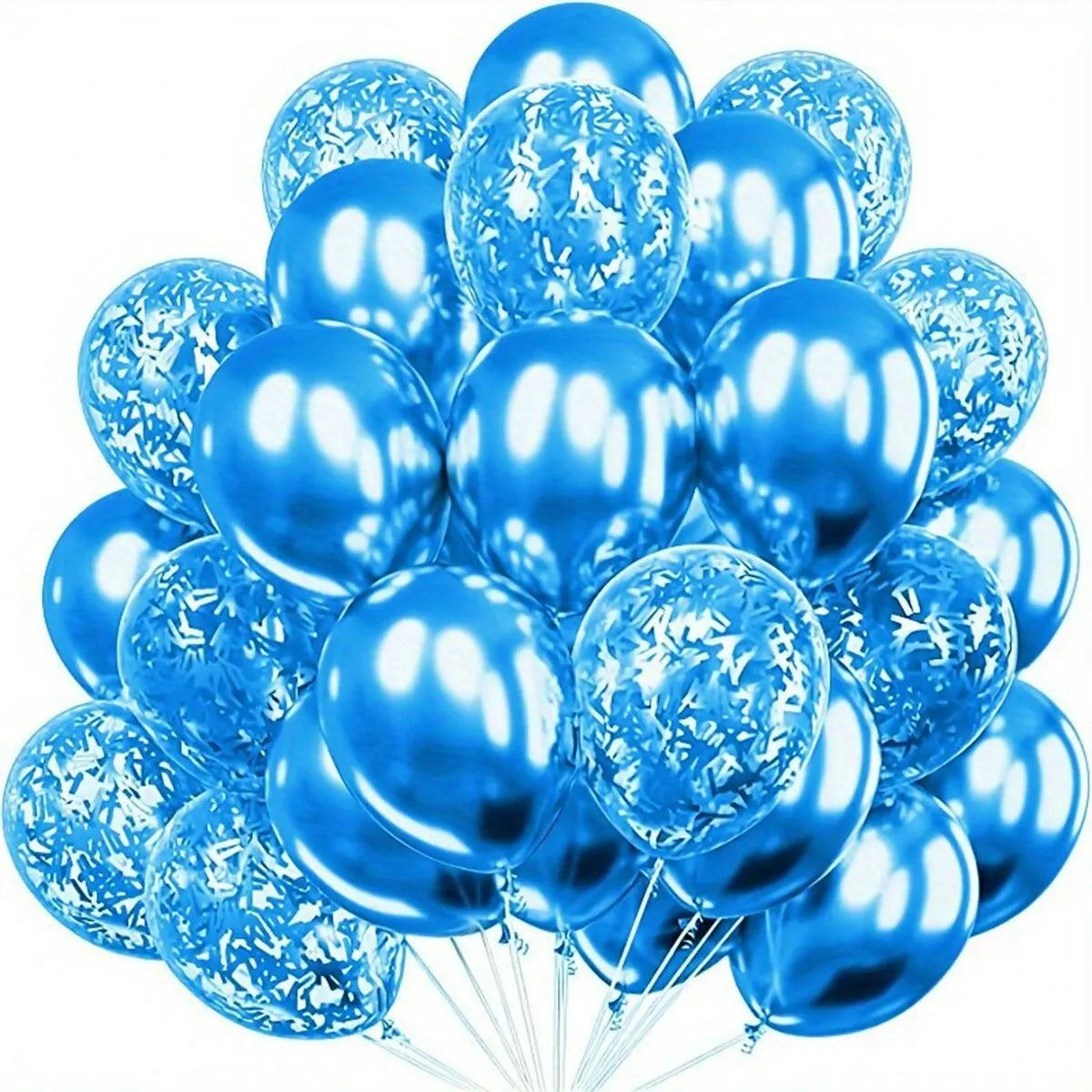 20pcs Metallic Confetti Latex Balloons – Party Balloons for Birthdays, Weddings, and Anniversaries