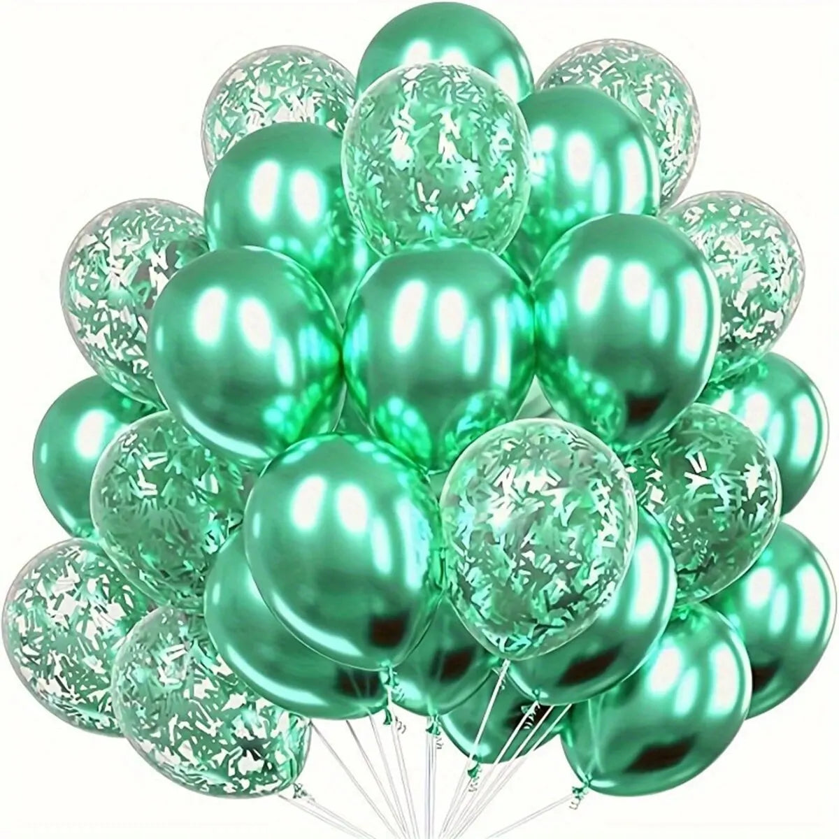 20pcs Metallic Confetti Latex Balloons – Party Balloons for Birthdays, Weddings, and Anniversaries