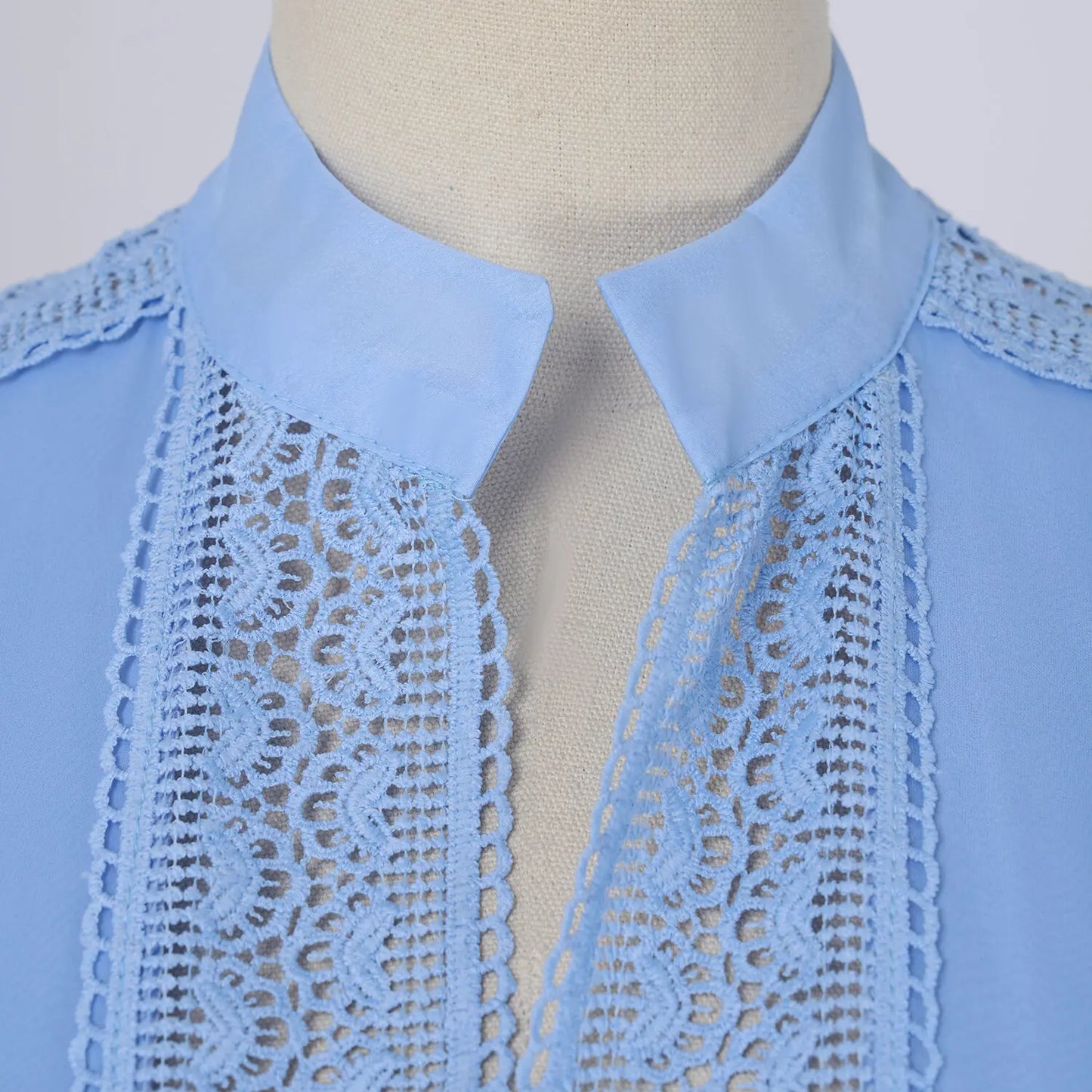 Lace Embroidered Cotton Maxi Dress – Long Sleeve Modest Wedding & Evening Gown for Women