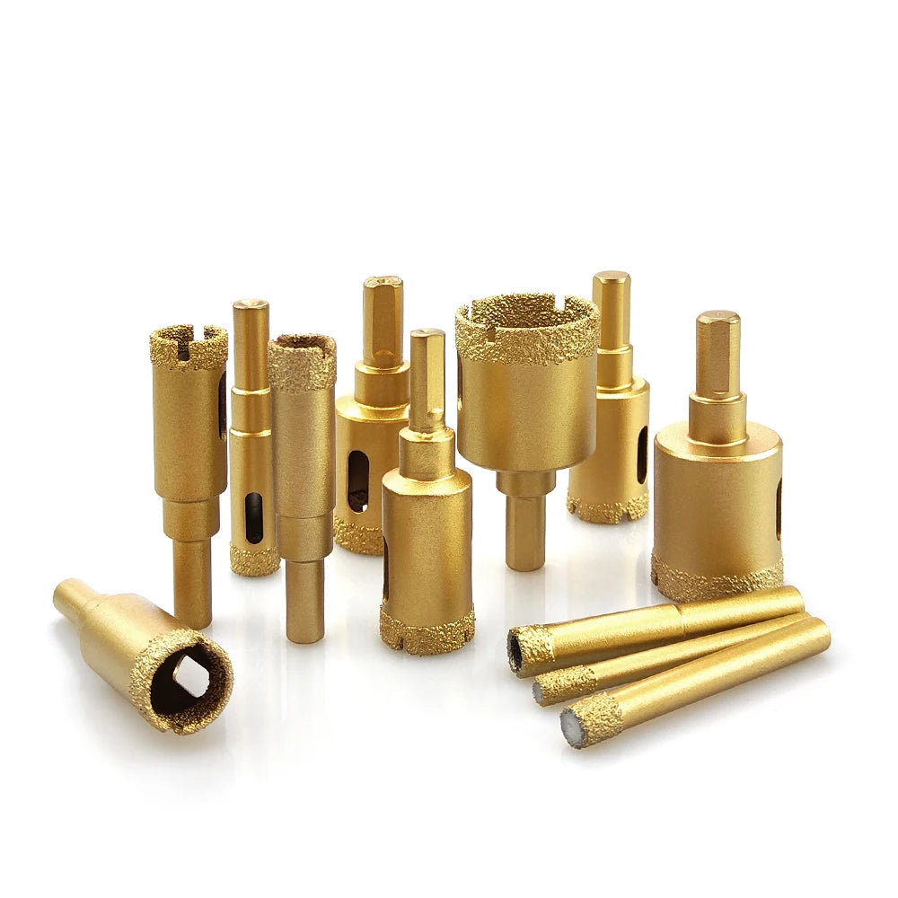 DiamondPro Drill Bit Set – 12-Piece Tools for Glass, Marble, Granite, Tile, and Ceramic (6-35mm)