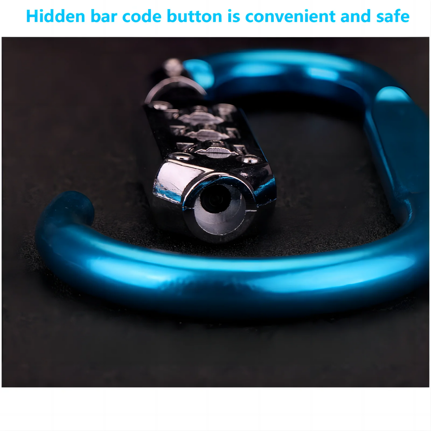 Aluminum Alloy D-Type Backpack Lock | Waterproof & Anti-Theft Combination Padlock | Helmet & Basket Buckle Hook