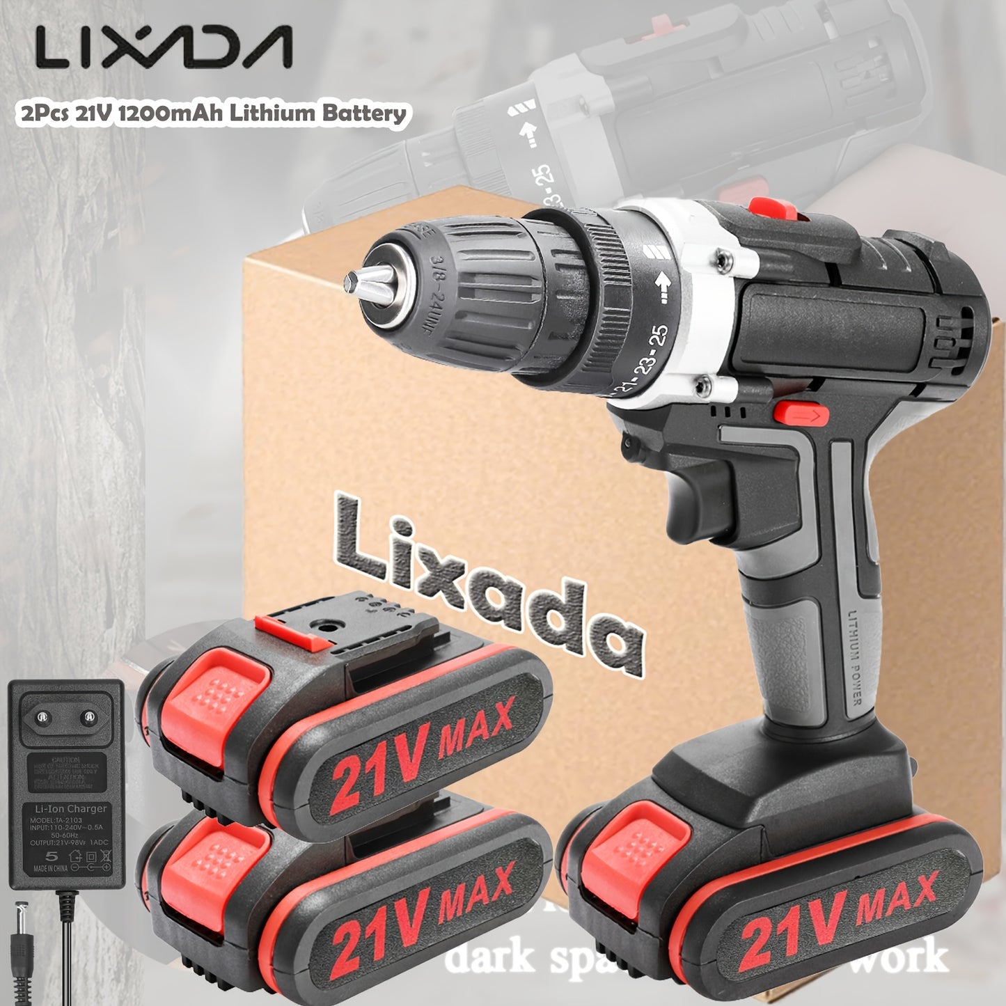 Lixada 21V Cordless Impact Drill